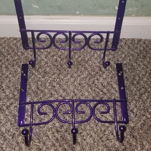 2 purple wall hangers